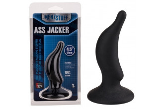 Чёрная анальная пробка ASS JACKER - 12 см.