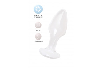 Белая акриловая анальная втулка - 8 см. Белая акриловая анальная втулка - 8 см.