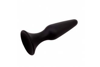 Черная анальная пробка L Silicone Plug - 12,8 см.