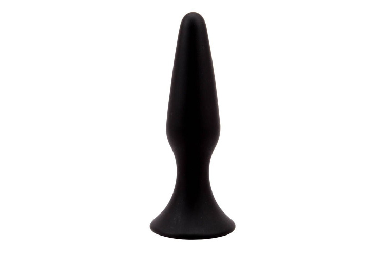 Черная анальная пробка L Silicone Plug - 12,8 см.