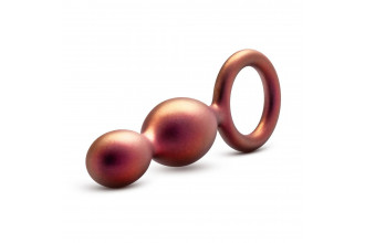 Коричневый анальный стимулятор Duo Loop Copper Anal Plug - 13,3 см.