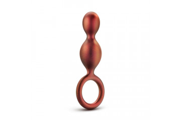 Коричневый анальный стимулятор Duo Loop Copper Anal Plug - 13,3 см.