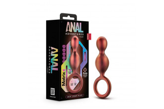 Коричневый анальный стимулятор Duo Loop Copper Anal Plug - 13,3 см.