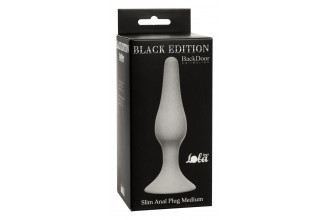 Серая анальная пробка Slim Anal Plug Medium - 11,5 см.