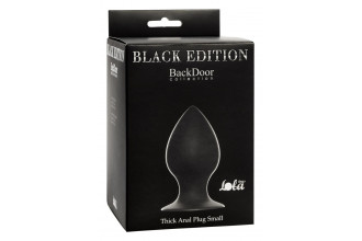 Чёрная анальная пробка Thick Anal Plug Small - 7,8 см.