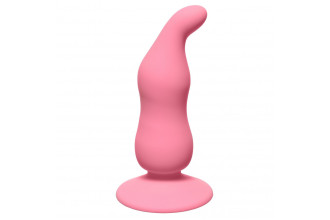 Розовая анальная пробка Waved Anal Plug Pink - 11 см.
