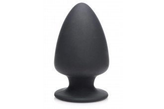 Черная мягкая анальная пробка Squeezable Small Anal Plug - 9 см.