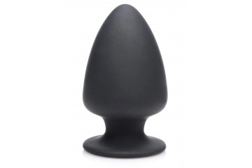Черная мягкая анальная пробка Squeezable Small Anal Plug - 9 см.