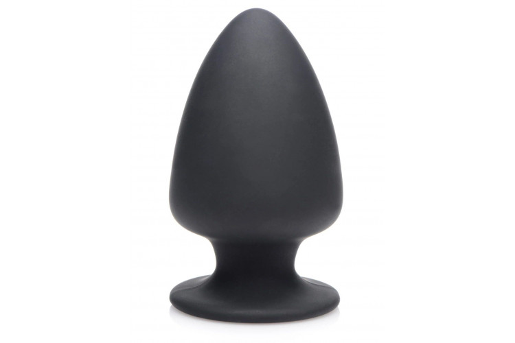 Черная мягкая анальная пробка Squeezable Small Anal Plug - 9 см.