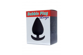 Черная анальная втулка Bubble - 9,5 см.
