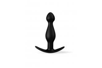 Черная силиконовая анальная втулка - 11,5 см.