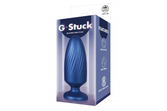Синяя анальная пробка G Stuck Silicone Anal Plug - 13,5 см.