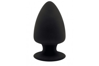 Черная анальная втулка Premium Silicone Plug XS - 8 см.