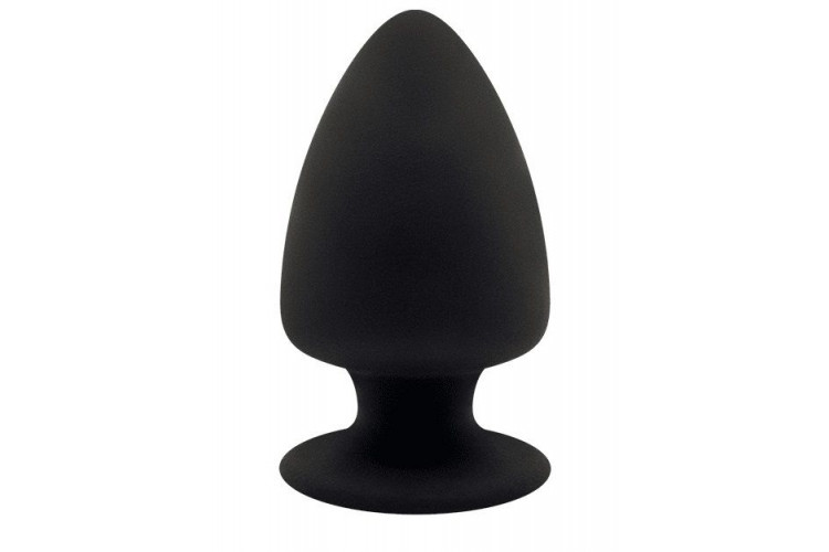 Черная анальная втулка Premium Silicone Plug XS - 8 см.