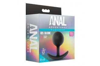 Черная анальная пробка Silicone Vibra Plug - 8,9 см.