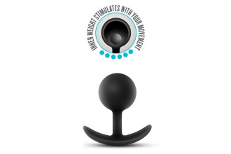 Черная анальная пробка Silicone Vibra Plug - 8,9 см.