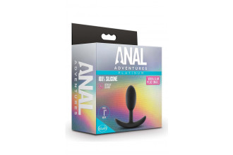Черный анальный стимулятор Vibra Slim Plug Small - 8,8 см.