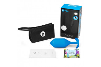 Синяя пробка для ношения B-vibe Snug Plug 5 - 14 см.