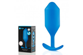 Синяя пробка для ношения B-vibe Snug Plug 5 - 14 см.