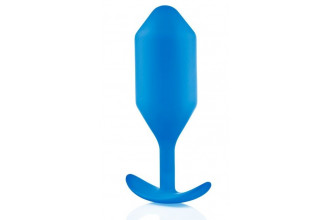 Синяя пробка для ношения B-vibe Snug Plug 5 - 14 см.