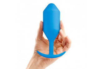 Синяя пробка для ношения B-vibe Snug Plug 5 - 14 см.