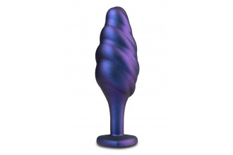 Фиолетовая анальная пробка с кристаллом-сердцем Matrix Bumped Bling Plug - 11,4 см.