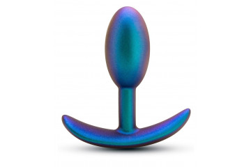 Синяя анальная пробка со смещенным центром тяжести The Nebula Plug - 9 см.