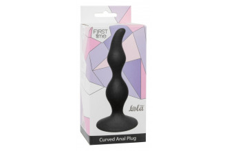 Чёрная анальная пробка Curved Anal Plug Black - 12,5 см.