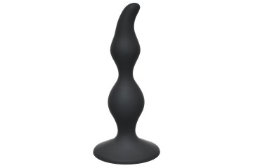 Чёрная анальная пробка Curved Anal Plug Black - 12,5 см.