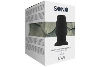 Чёрная анальная пробка с тоннелем №49 Small Hollow Tunnel Butt Plug 3 Inch - 7,7 см.