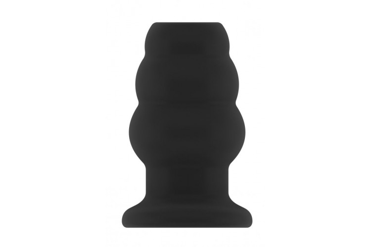 Чёрная анальная пробка с тоннелем №49 Small Hollow Tunnel Butt Plug 3 Inch - 7,7 см.