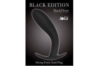 Чёрная анальная пробка Strong Force Anal Plug - 13,5 см.