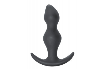 Серая фигурная анальная пробка Fantasy - 12,5 см.