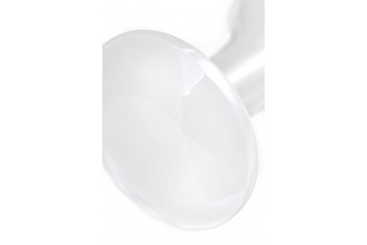 Белая акриловая анальная втулка - 9,5 см.