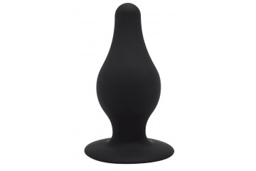 Черная средняя анальная пробка SileXD - 9,3 см.