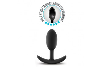Черная анальная пробка Silicone Vibra Slim Plug Medium - 10,2 см.