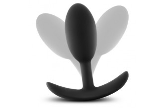Черная анальная пробка Silicone Vibra Slim Plug Medium - 10,2 см.