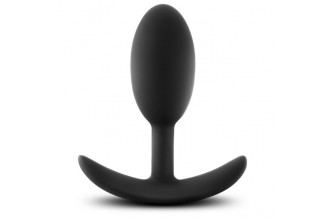 Черная анальная пробка Silicone Vibra Slim Plug Medium - 10,2 см.