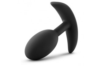 Черная анальная пробка Silicone Vibra Slim Plug Medium - 10,2 см.