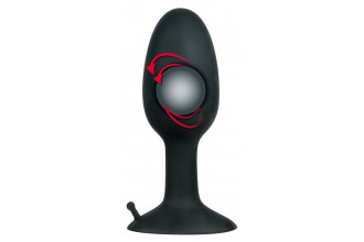 Полая анальная пробка с шариком Small Silicone Plug - 8 см.