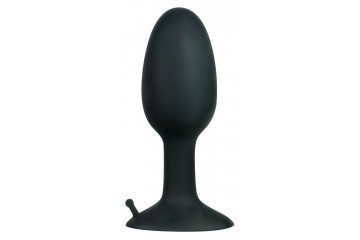 Полая анальная пробка с шариком Small Silicone Plug - 8 см.