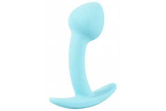 Голубая анальная втулка Mini Butt Plug - 7,1 см.