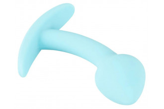 Голубая анальная втулка Mini Butt Plug - 7,1 см.