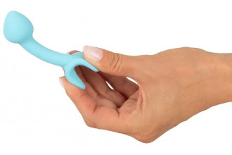 Голубая анальная втулка Mini Butt Plug - 7,1 см.