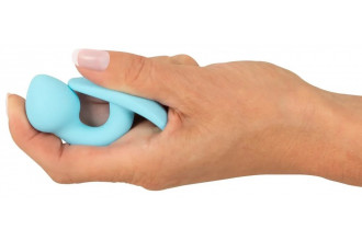 Голубая анальная втулка Mini Butt Plug - 7,1 см.