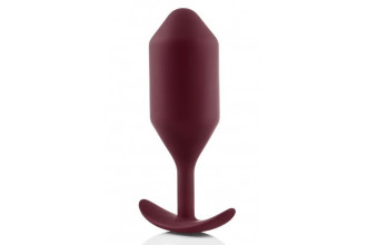 Бордовая пробка для ношения B-vibe Snug Plug 5 - 14 см.