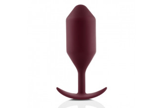 Бордовая пробка для ношения B-vibe Snug Plug 5 - 14 см.