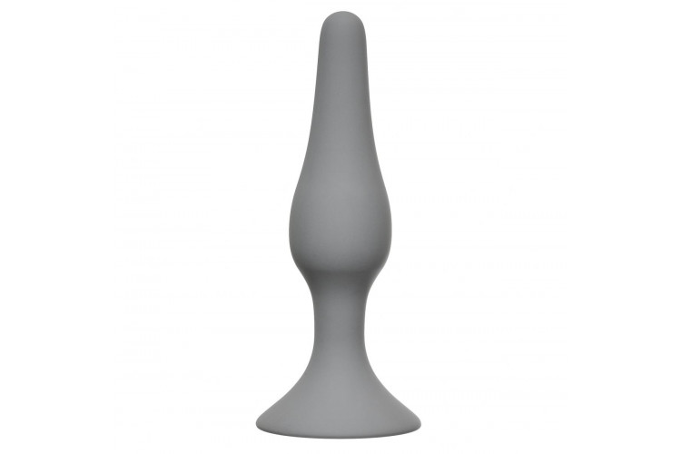 Серая малая анальная пробка Slim Anal Plug Small - 10,5 см.