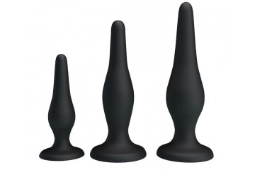 Набор из 3 силиконовых анальных пробок для начинающих Mini Anal Kit