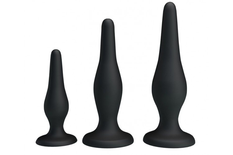 Набор из 3 силиконовых анальных пробок для начинающих Mini Anal Kit